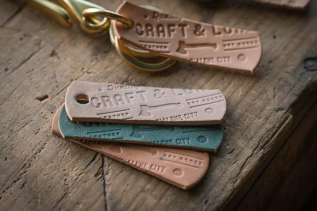 Horween Shell Cordovan Brass Key Hook Fishhook Keychain keys keyrings quality durable style selvedge rugged 