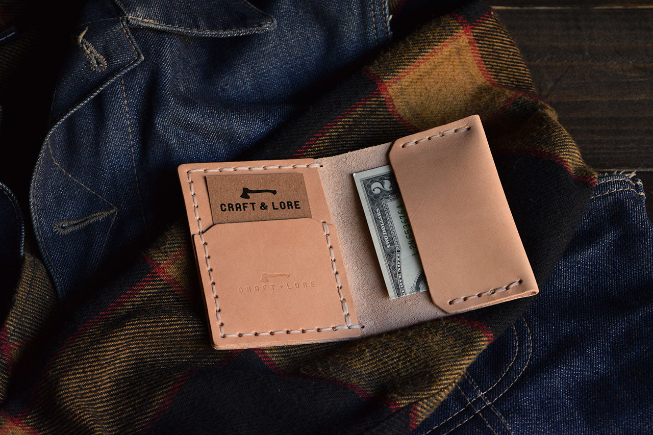 Handmade Leather Insider Wallet Quality Heirloom Craft and Lore
